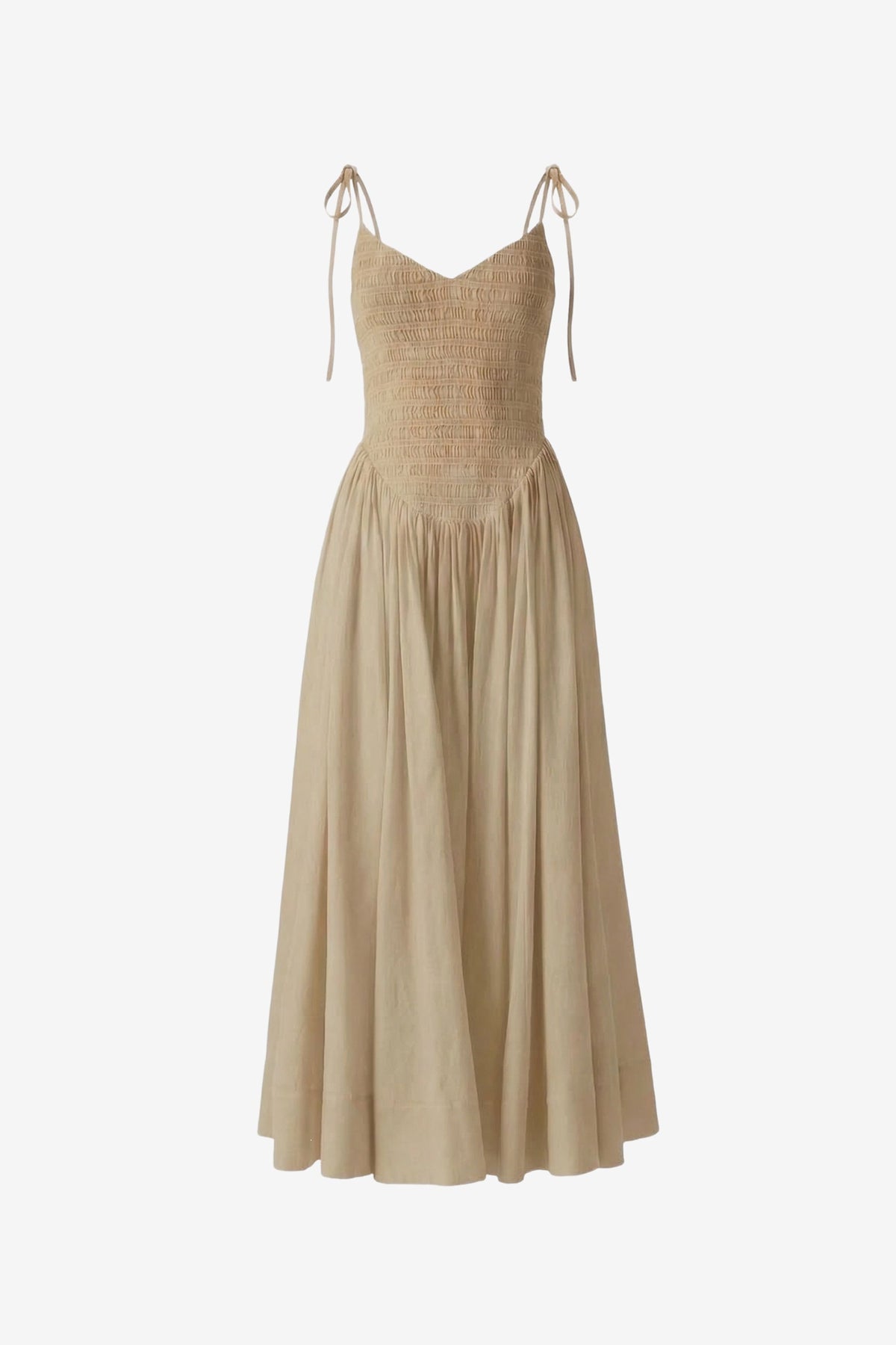 AMAYA SMOCKED MIDI DRESS