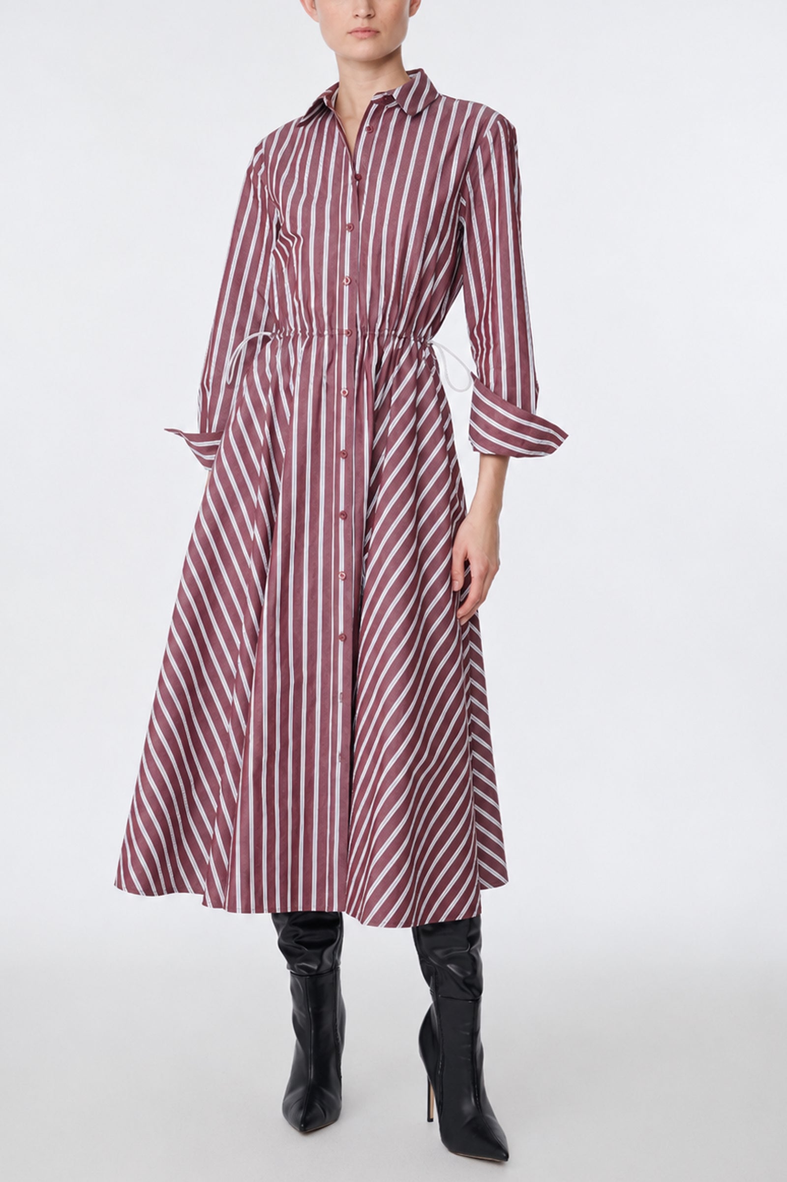 ANIKA LONG SLEEVE SHIRT DRESS
