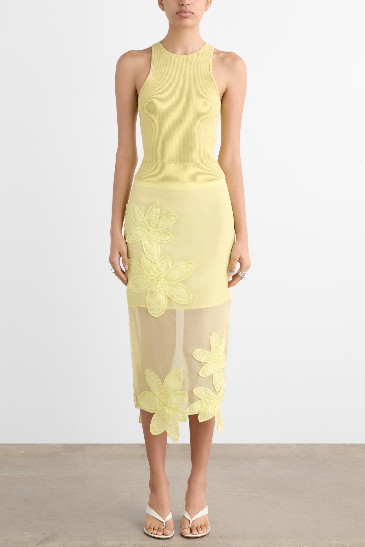 EMORY PENCIL SKIRT WITH APPLIQUE