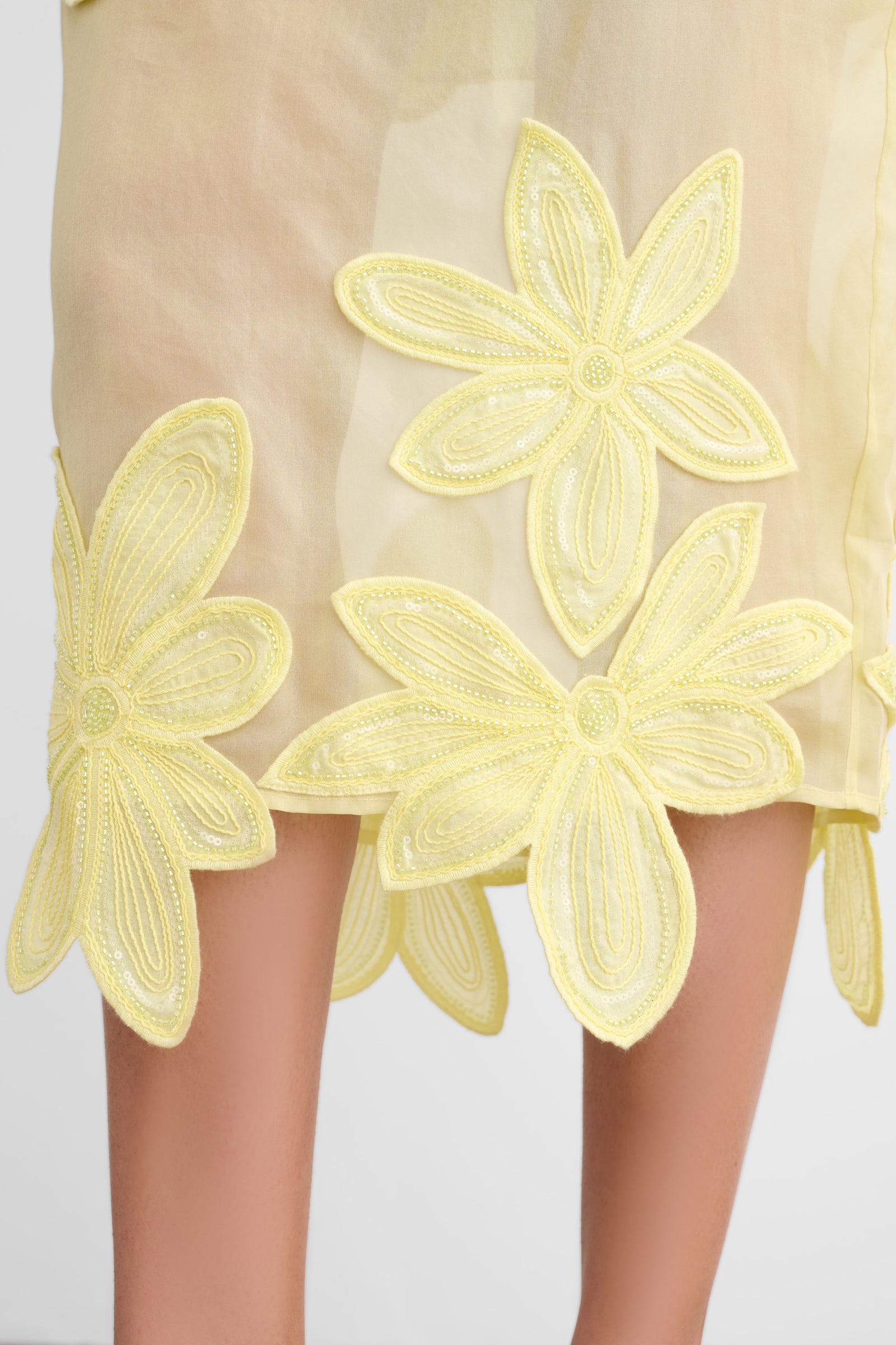 EMORY PENCIL SKIRT WITH APPLIQUE