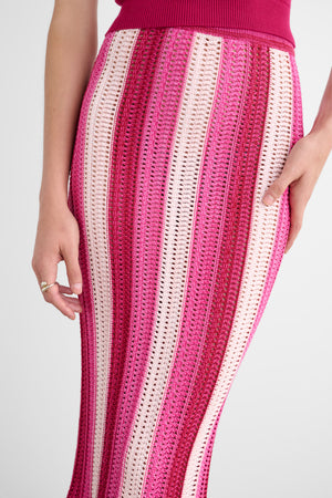 SALEM MIDI SKIRT WITH FRINGE