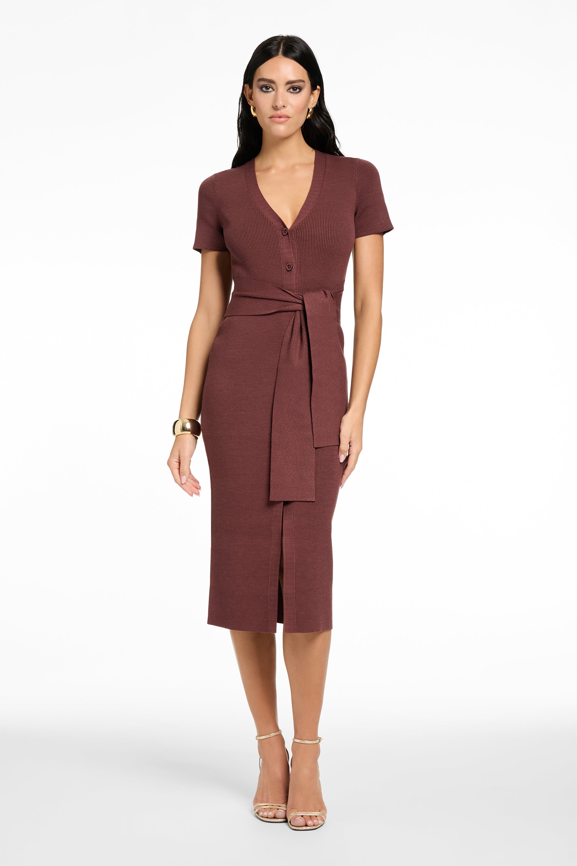 AGNES SHORT SLEEVE CARDI DRESS - Toccin