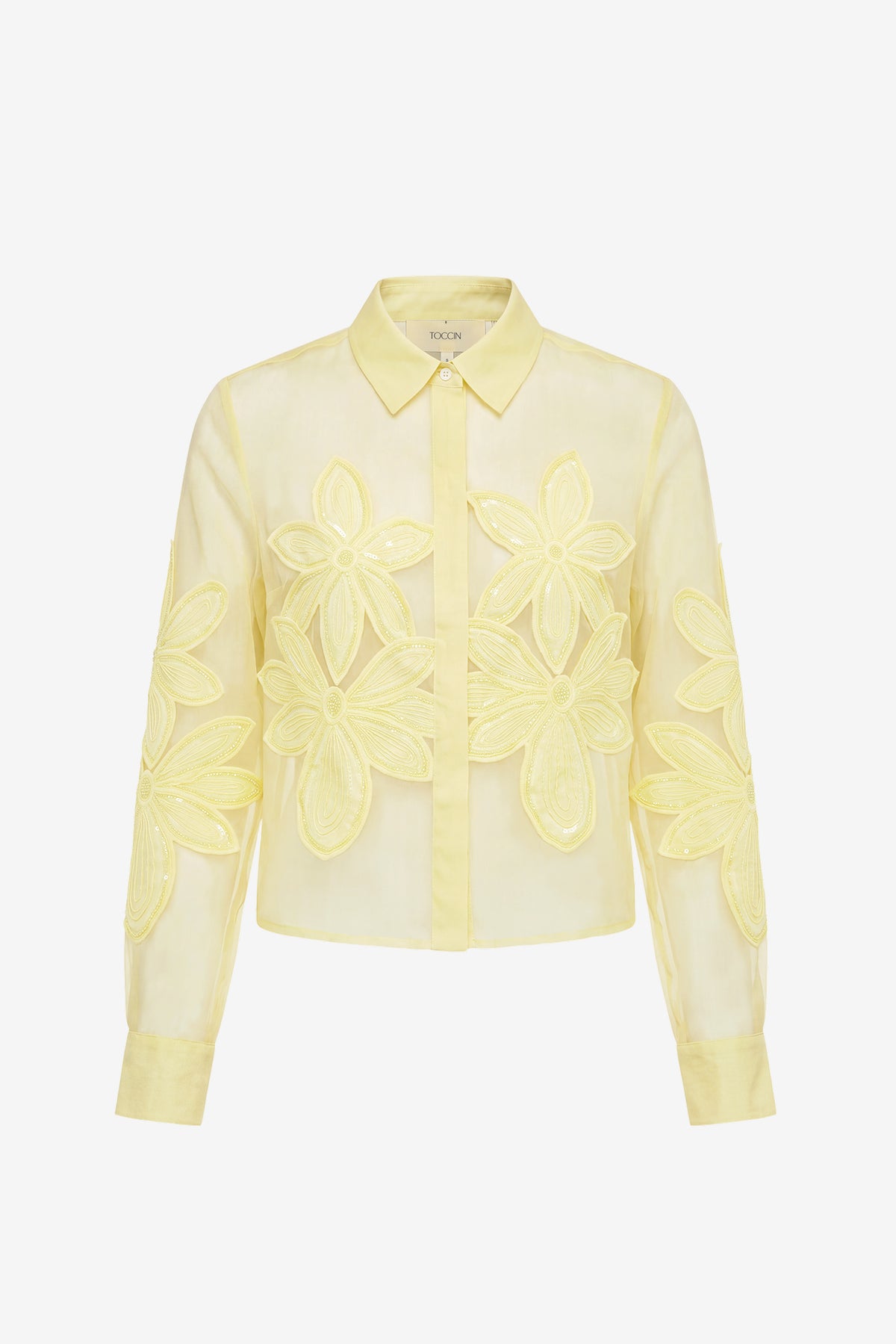 AMANDA BUTTON DOWN SHIRT WITH APPLIQUE