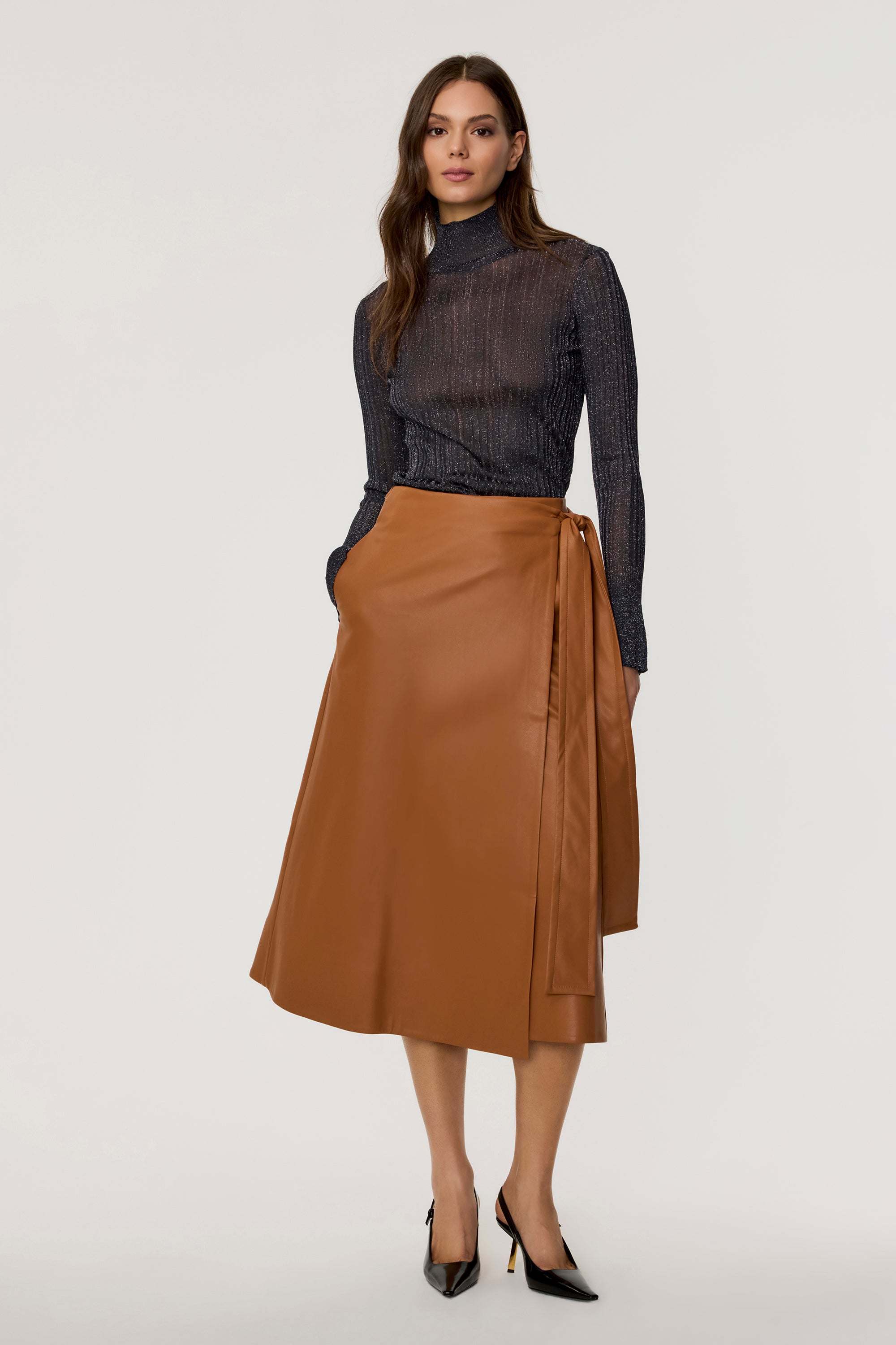 Beatrice Luxe Vegan Wrap Skirt