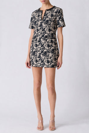 BLYTHE SHORT SLEEVE MINI SHIFT DRESS