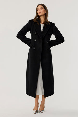 Bria Tailored Double Breasted Wool Coat