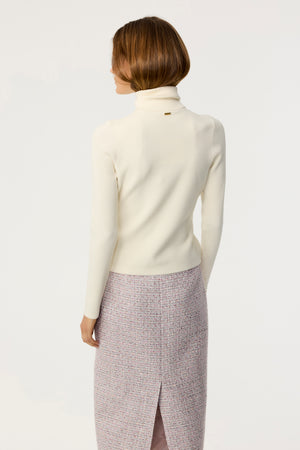 Brielle Long Sleeve Tie-Front Turtleneck