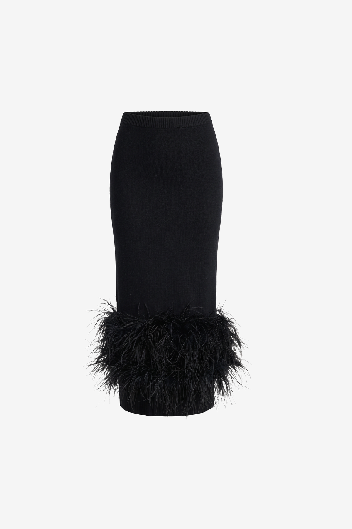 GIGI MIDI SKIRT WITH FEATHERS