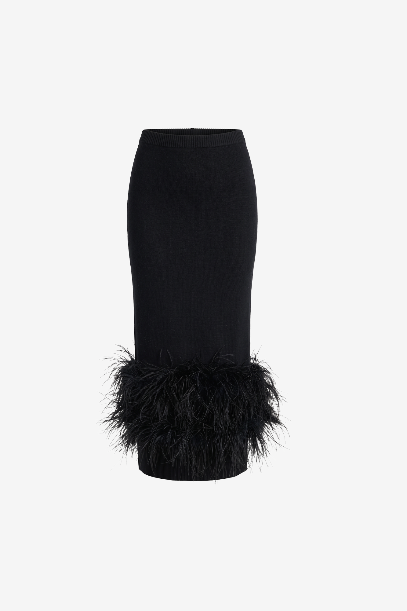 GIGI MIDI SKIRT WITH FEATHERS