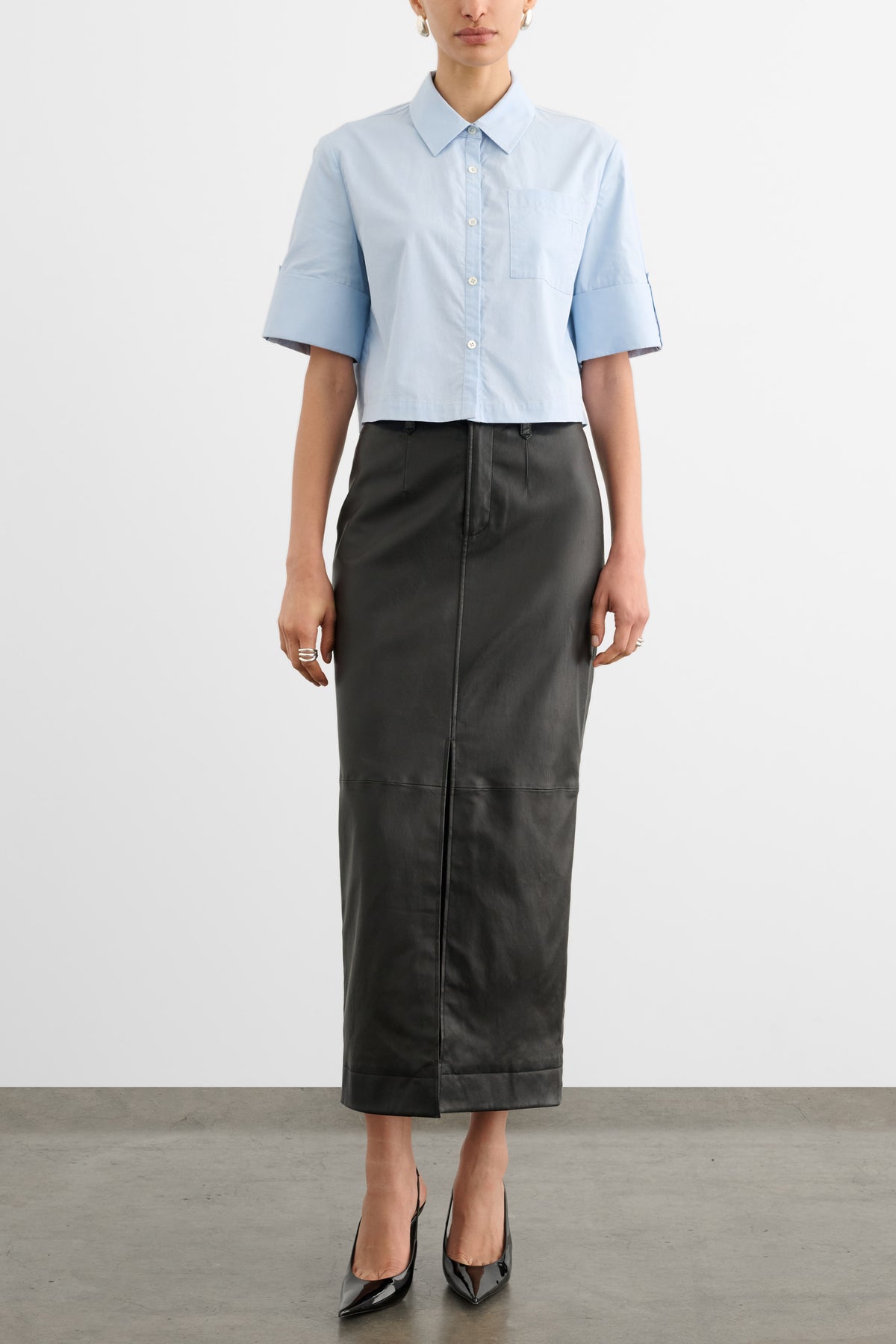 BROOKS CROPPED BUTTON DOWN