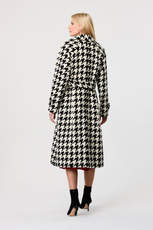 Brandy Houndstooth Trench Coat - Toccin