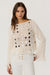 Camila Crochet Mirror Long Sleeve Fringe Top