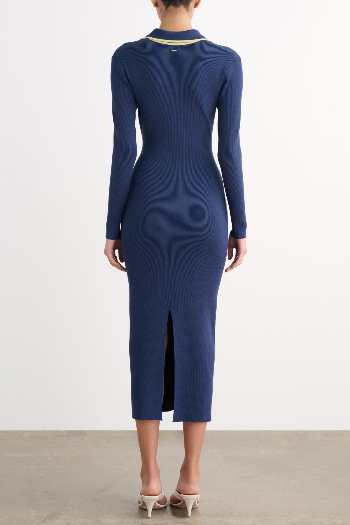 CARTER LONG SLEEVE POLO MIDI DRESS