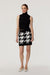 Jackie Houndstooth Knit Mini Skirt