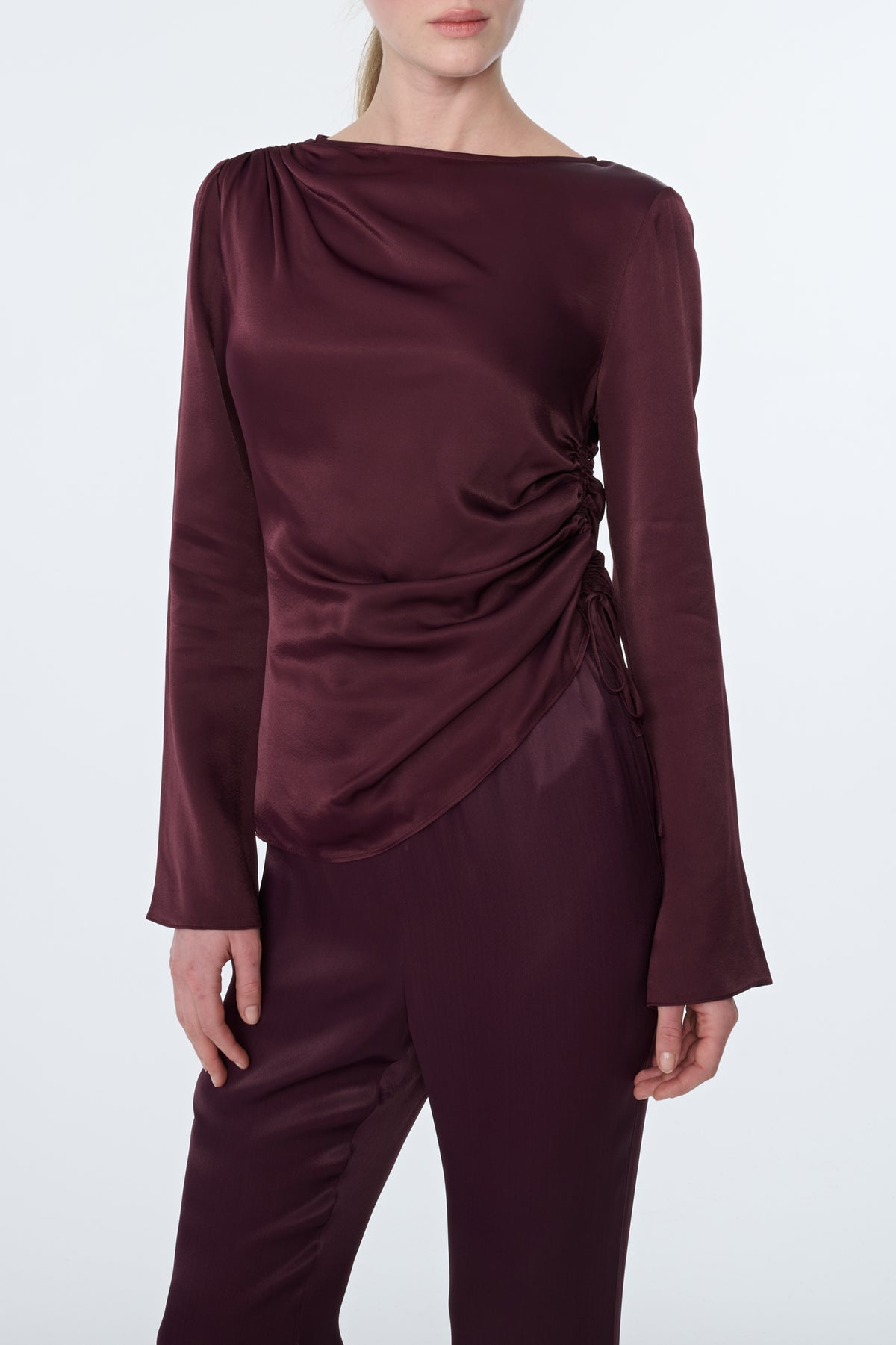 CILINA LONG SLEEVE RUCHED TOP