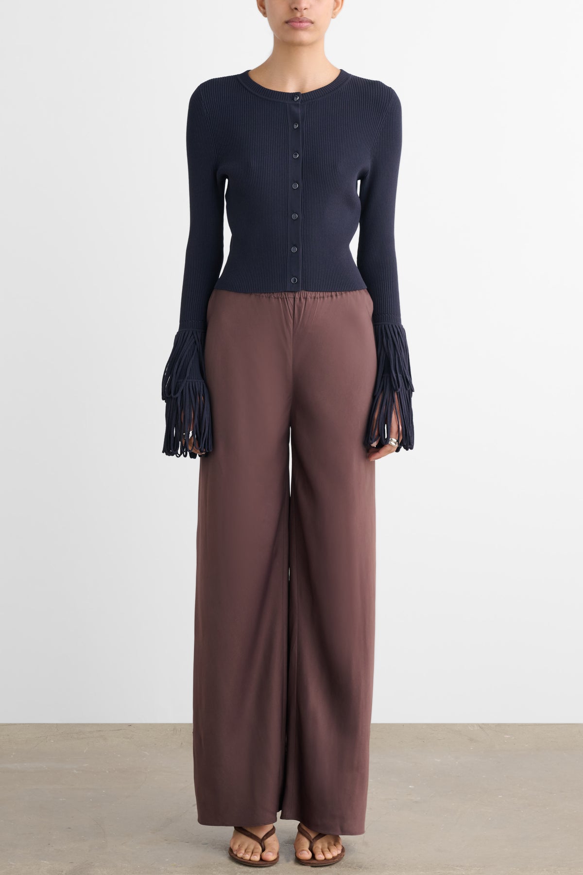 CLAUDIA CARDIGAN WITH LOOP FRINGE