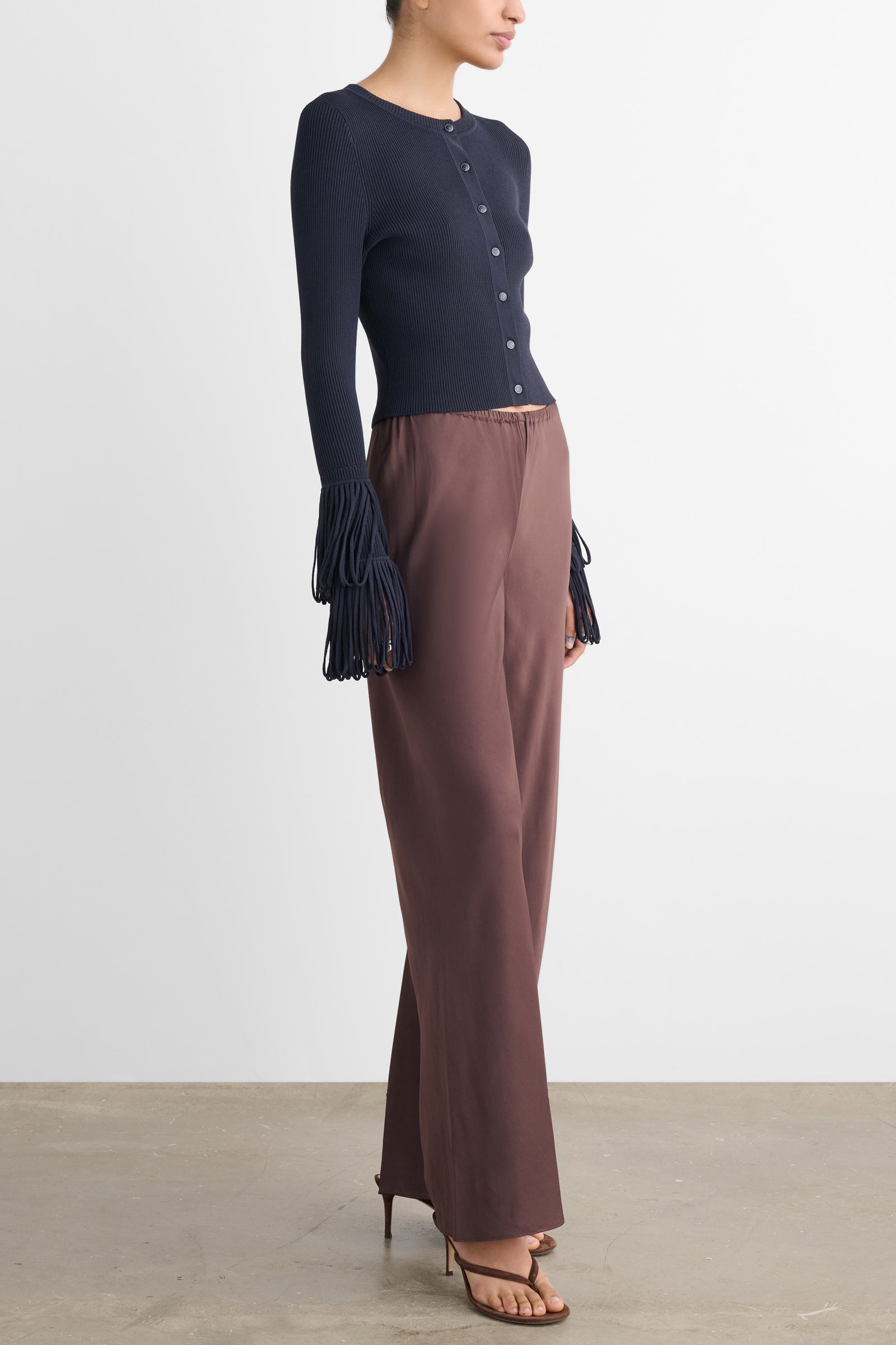 CLAUDIA CARDIGAN WITH LOOP FRINGE