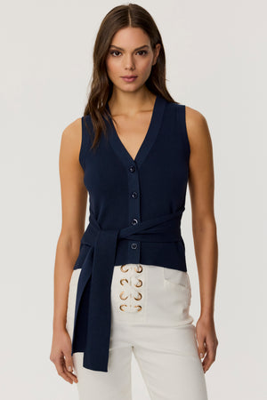 Collins Sleeveless Tie-Front Top - Toccin