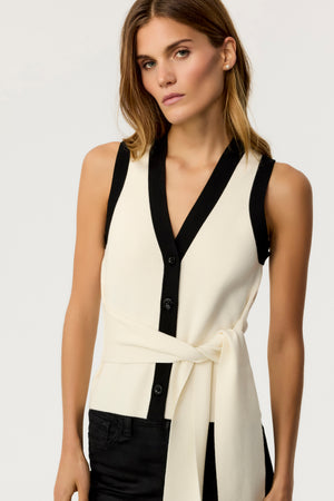 Collins Sleeveless Knit Tie Front Vest