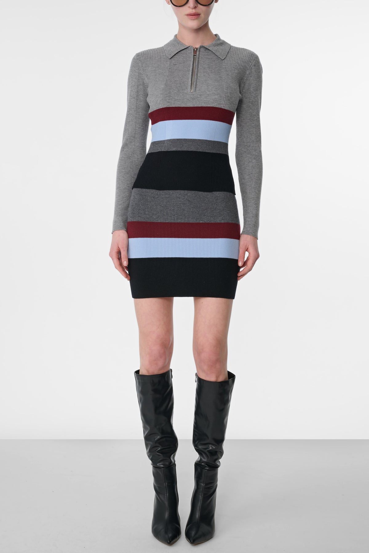 FAYE LONG SLEEVE HALF-ZIP POLO