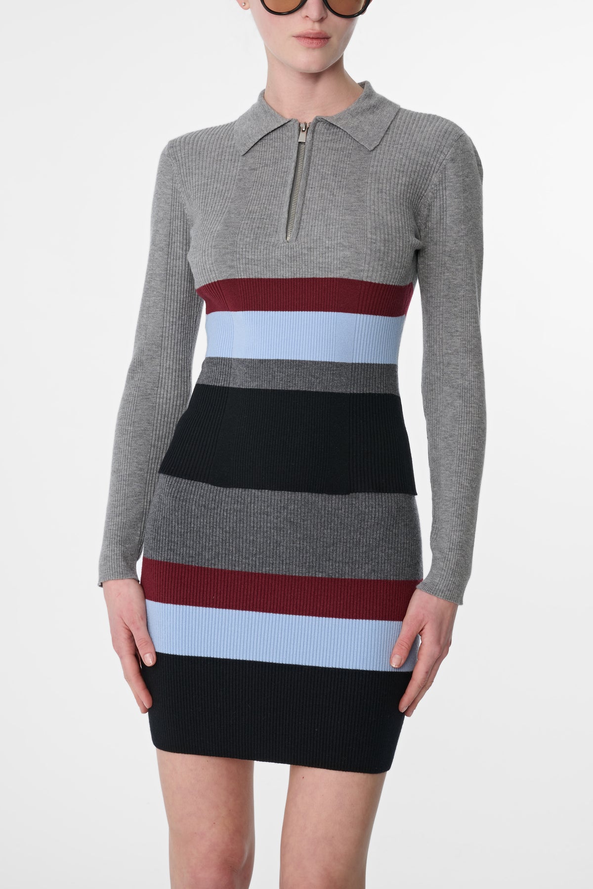 FAYE LONG SLEEVE HALF-ZIP POLO