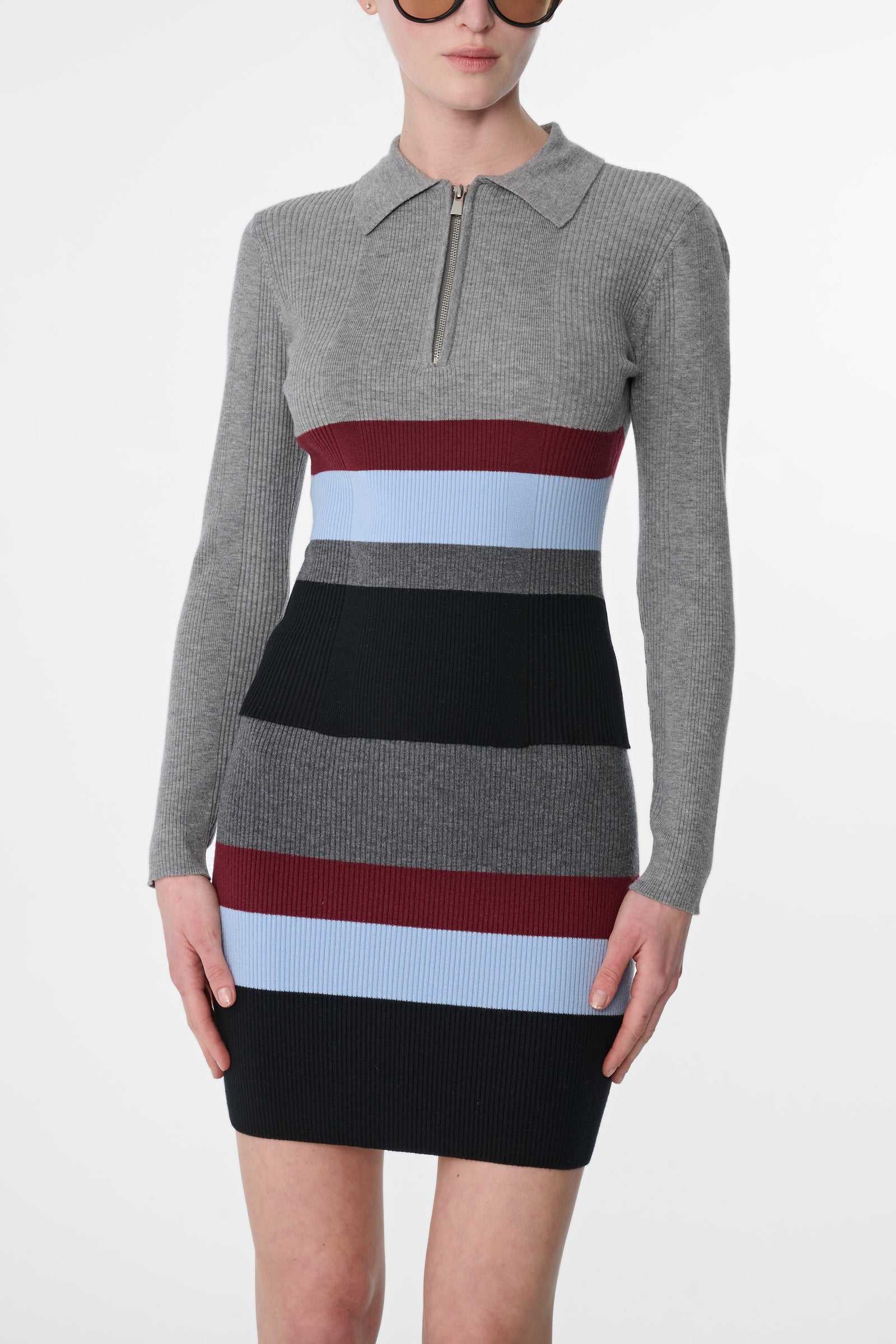 FAYE LONG SLEEVE HALF-ZIP POLO