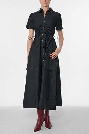 MAXINE SHORT SLEEVE SHIRT DRESS WITH CARGO POCKETS