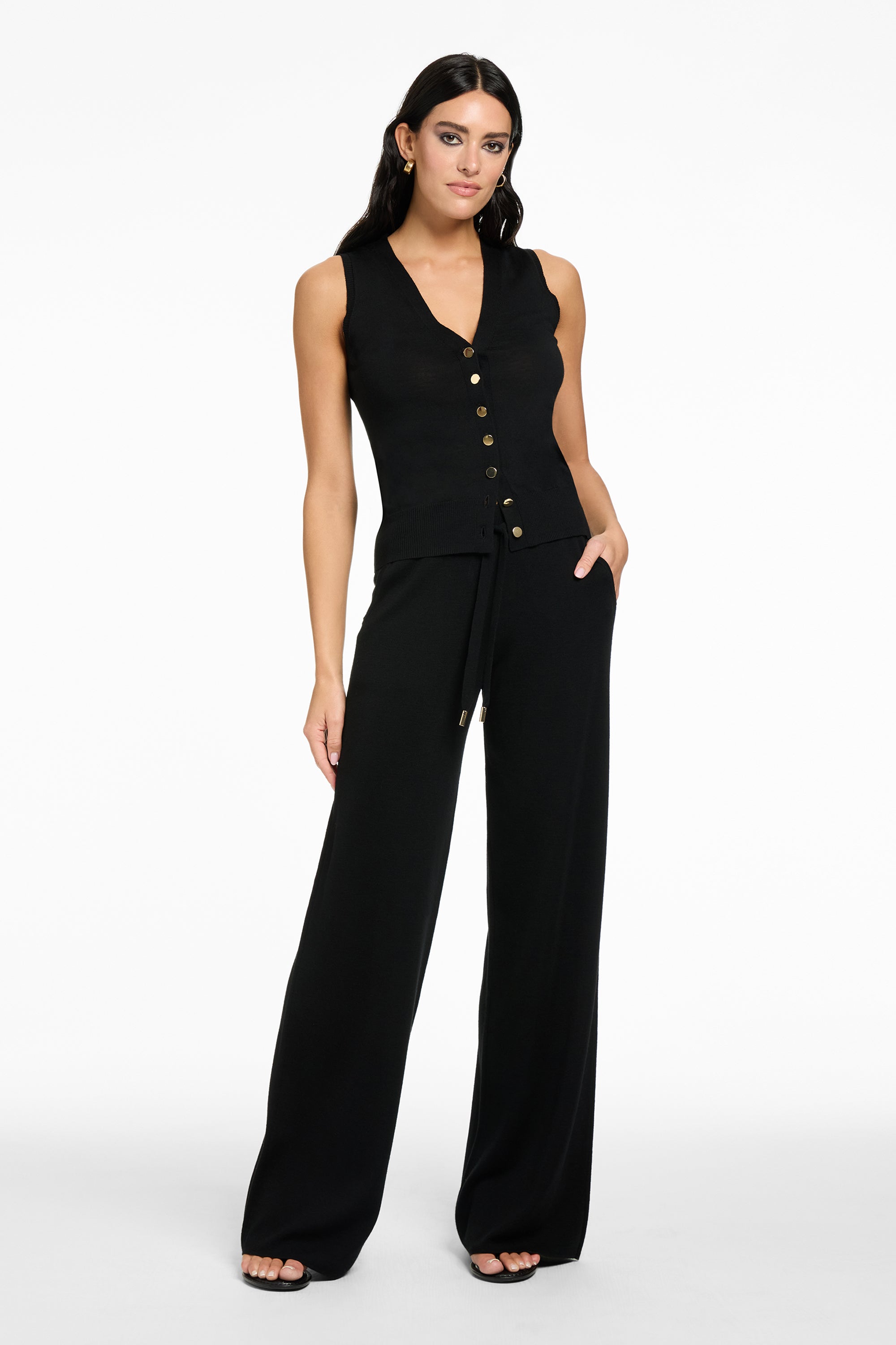 CARLY RIBBED DRAWSTRING PANT - Toccin