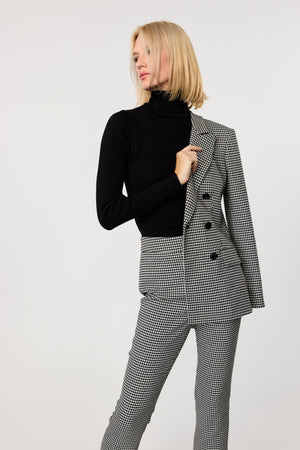 Magnolia Houndstooth Double Breasted Blazer - Toccin