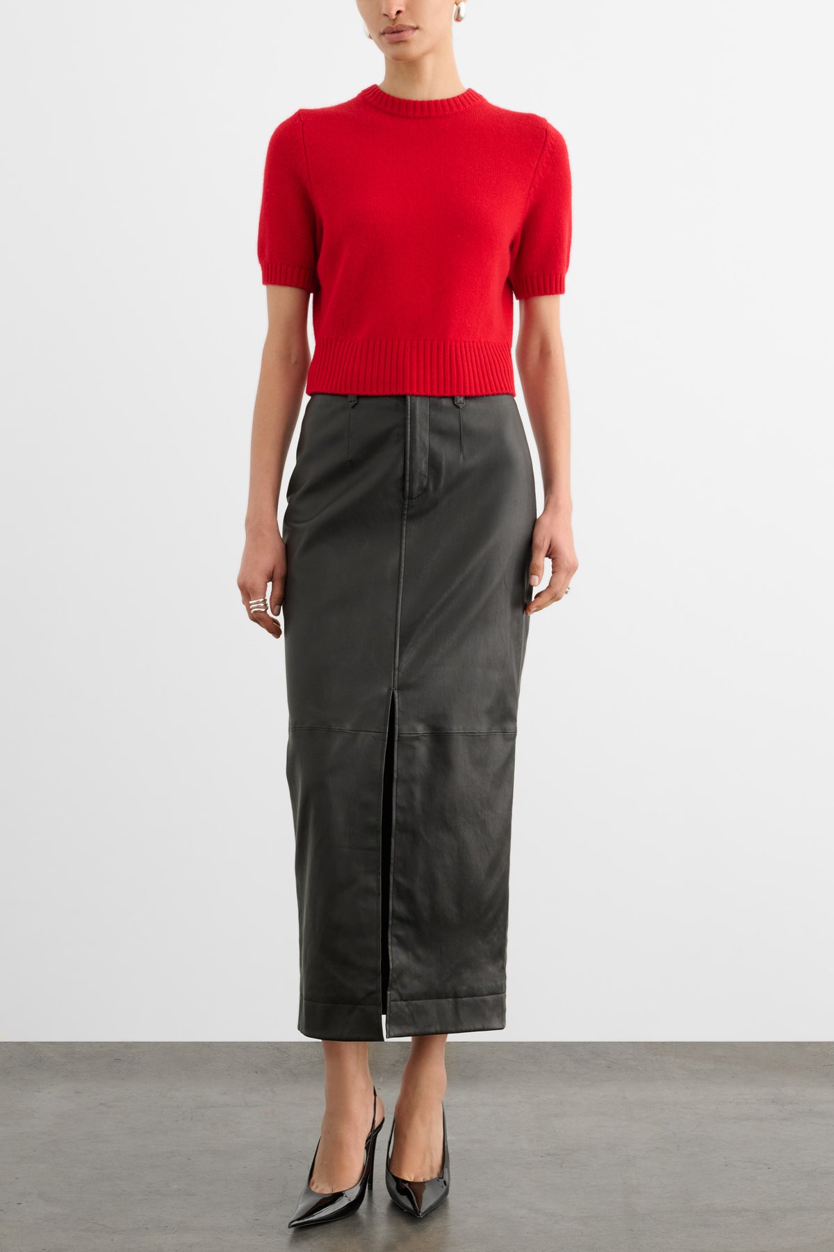 MEG MIDI SKIRT WITH SLIT