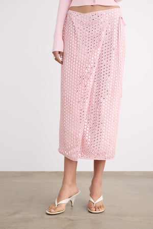 DARIA COMBO WRAP SKIRT
