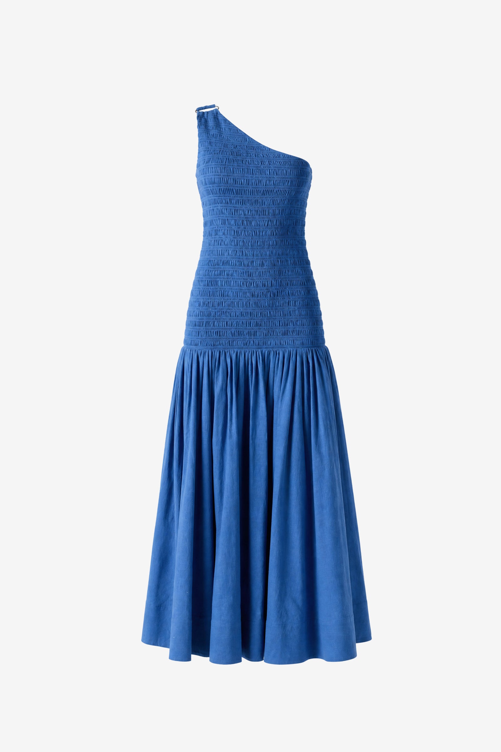 DARLENE ONE SHOULDER SMOCKED MAXI DRESS