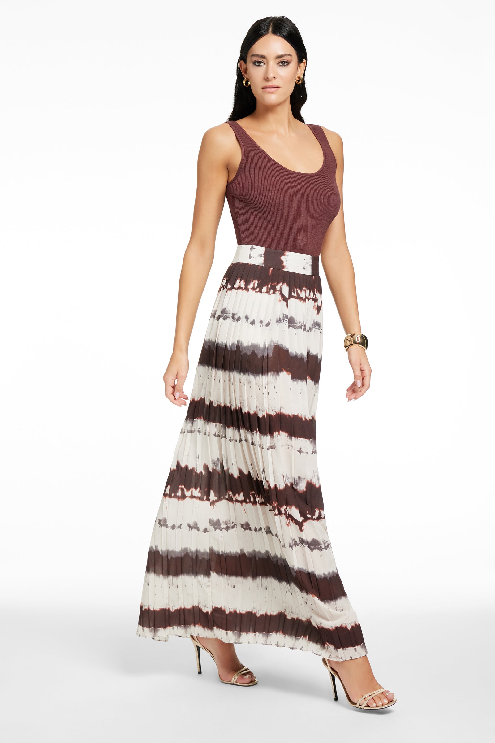 DILLON PLEATED MIDI SKIRT - Toccin