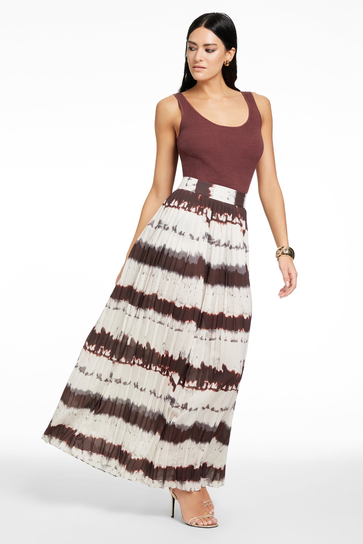 DILLON PLEATED MIDI SKIRT - Toccin