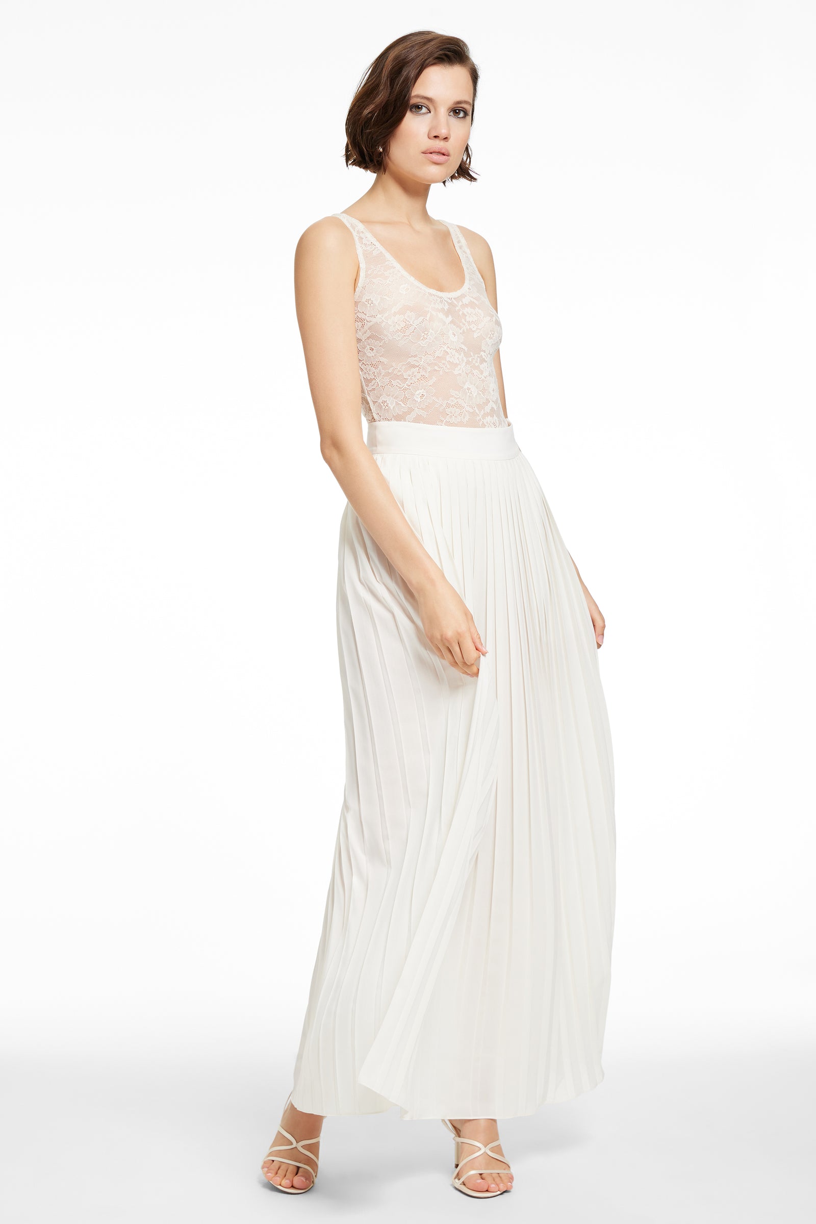 DILLON PLEATED MIDI SKIRT - Toccin