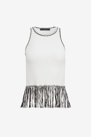 DOTTIE FRINGE RACER TANK - Toccin