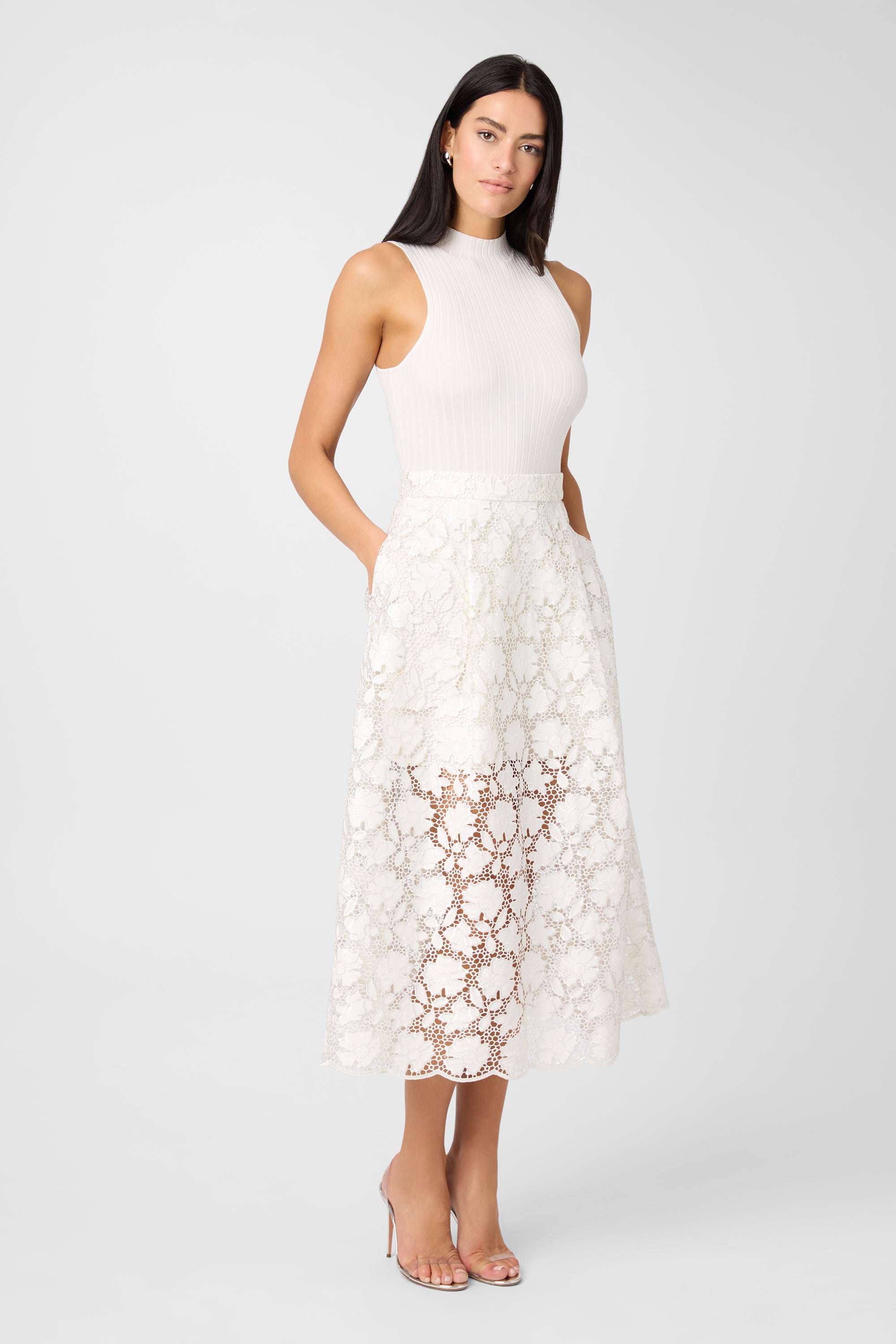 Stacy Textured Lace Skirt