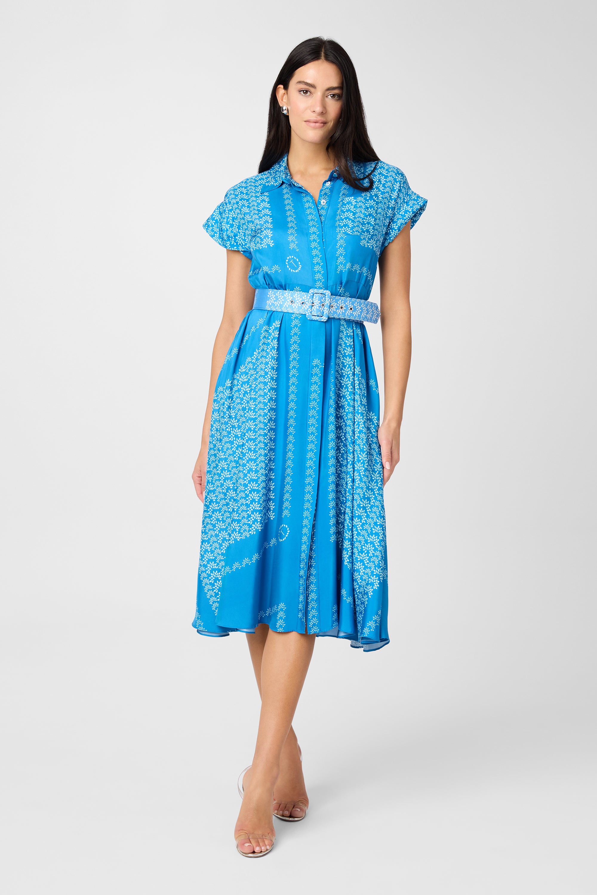 Serena Scarf Print Midi Dress