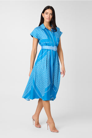 Serena Scarf Print Midi Dress
