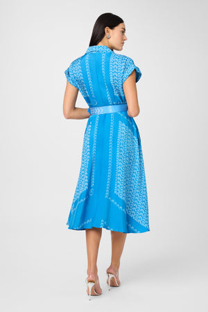 Serena Scarf Print Midi Dress