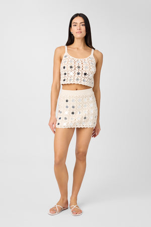 Kendra Mirror Crochet Skirt