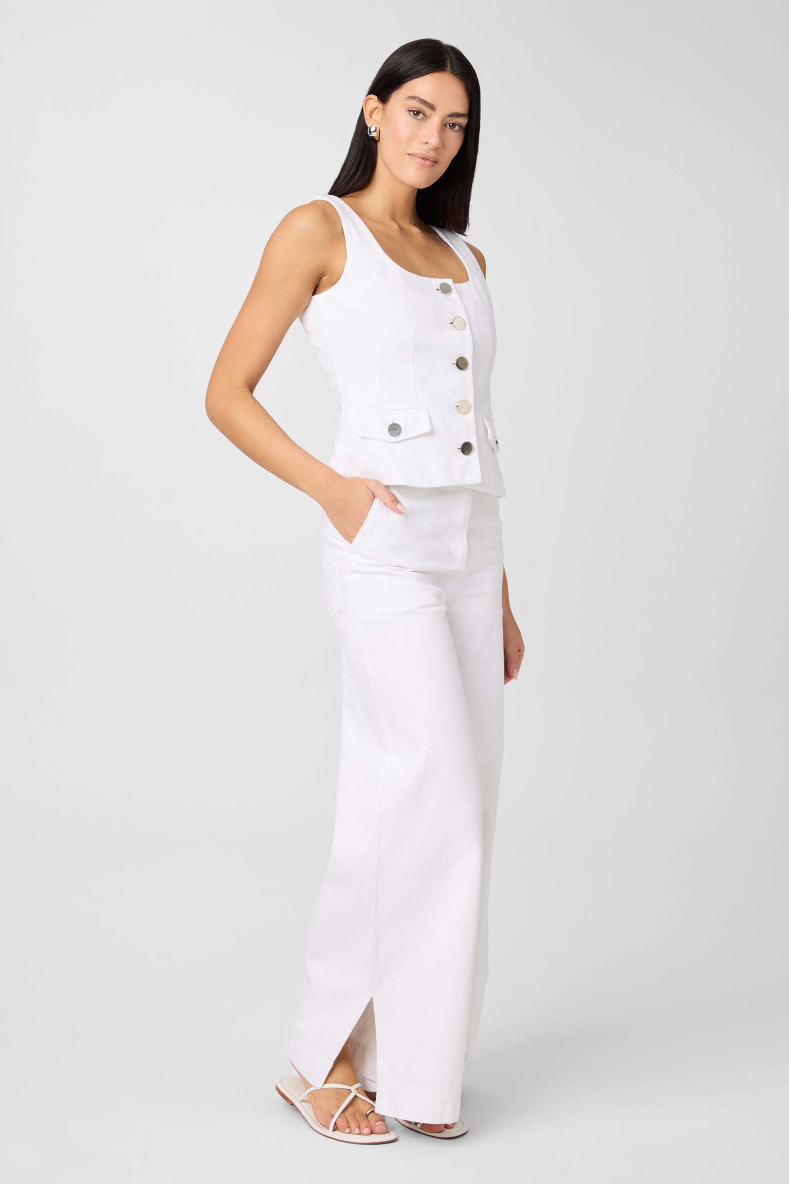 Eileen Wide Leg Denim Pants - Toccin