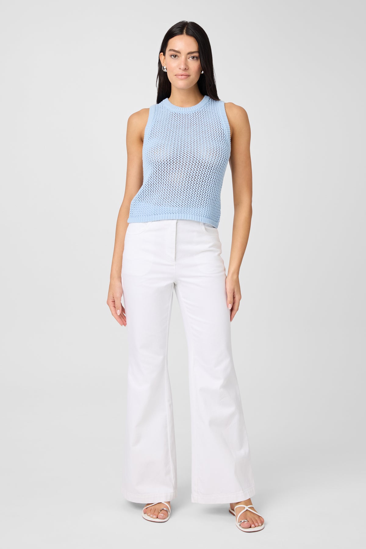 Gaia High Waist Denim Flared Pants - Toccin