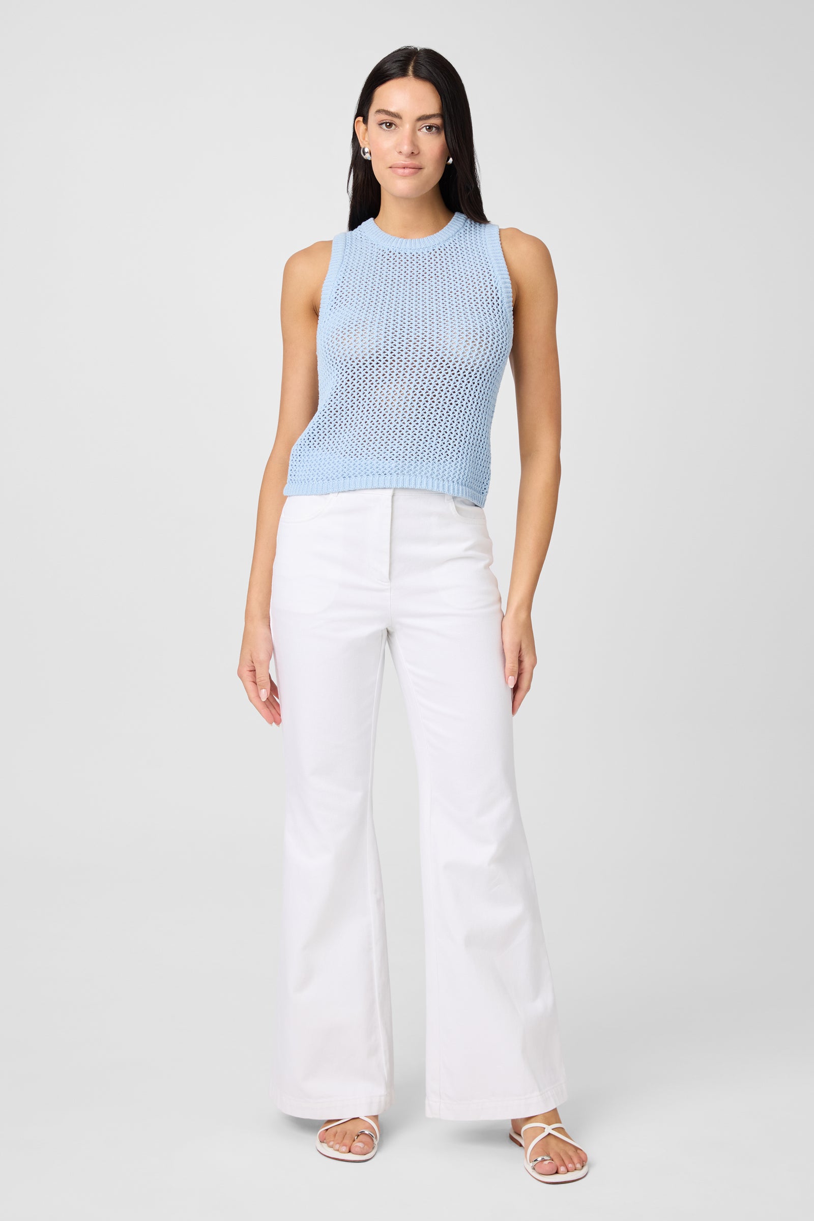 Gaia High Waist Denim Flared Pants - Toccin