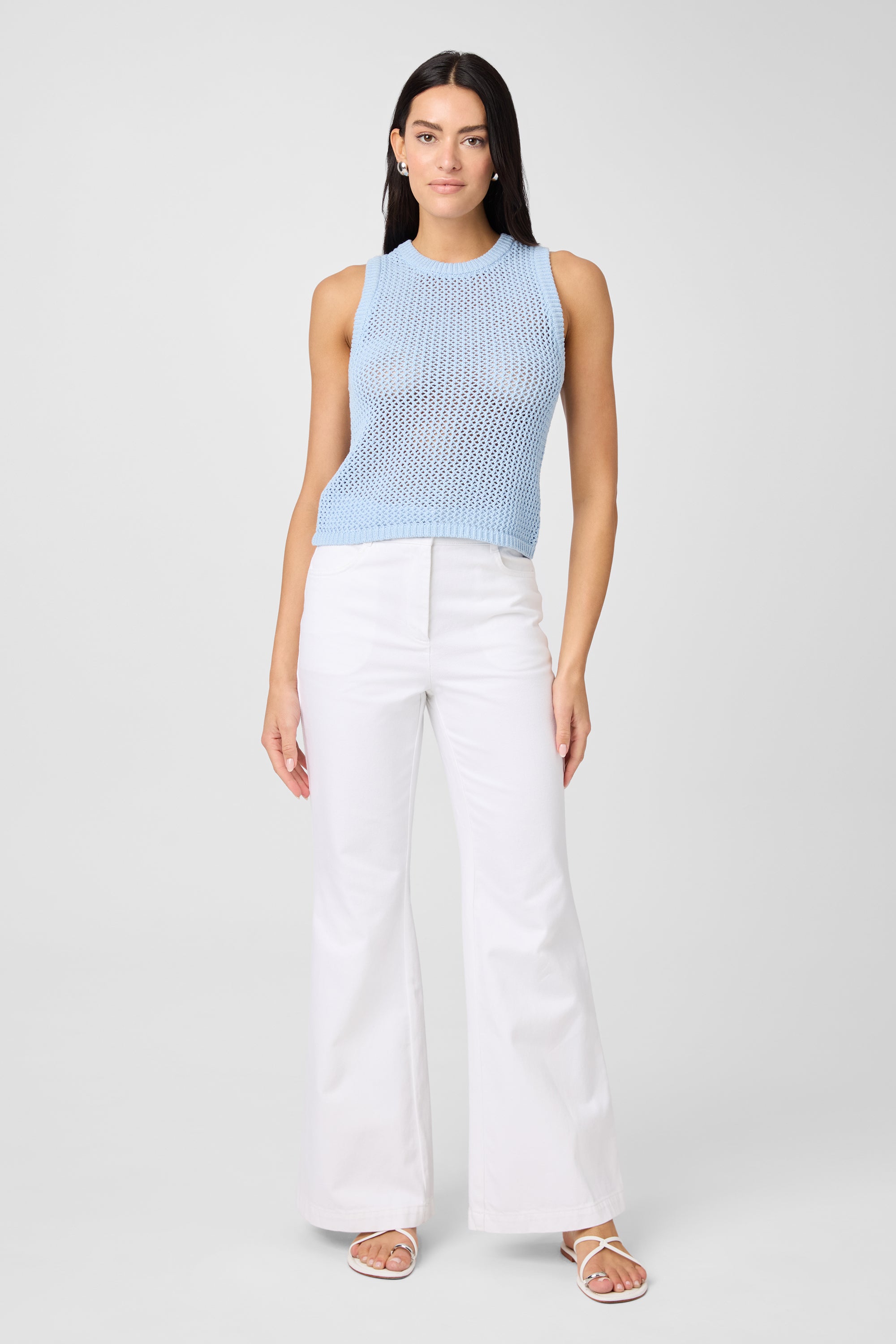 Gaia High Waist Denim Flared Pants