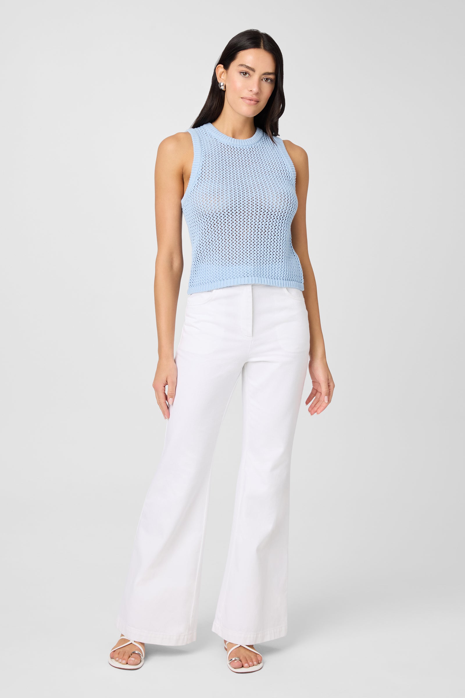 Gaia High Waist Denim Flared Pants - Toccin