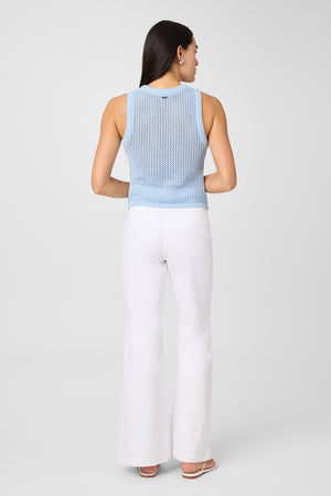 Gaia High Waist Denim Flared Pants