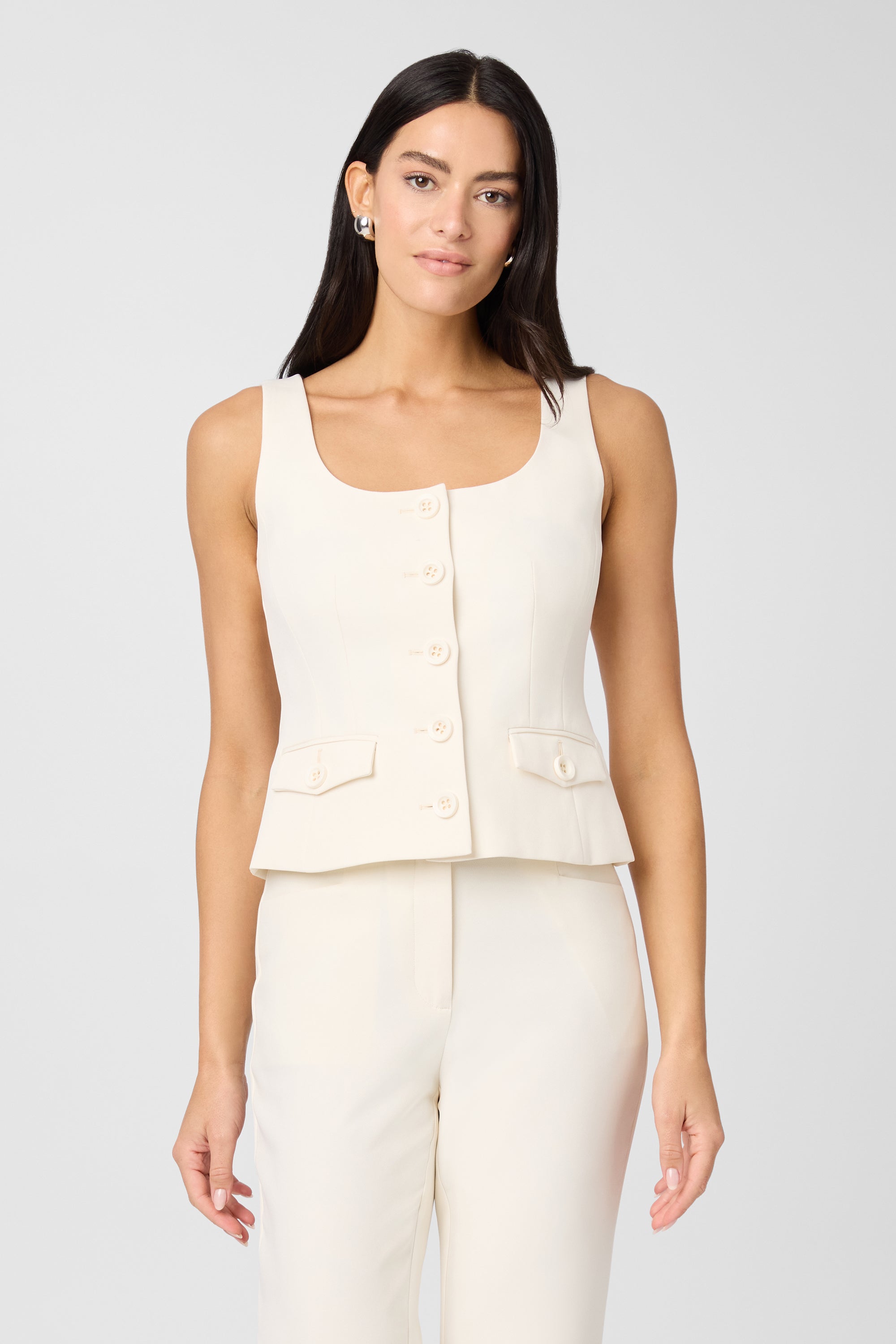 Essential Georgia Tailored Vest Top - Toccin