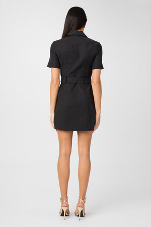 Lydia Linen Snap-Button Mini Dress