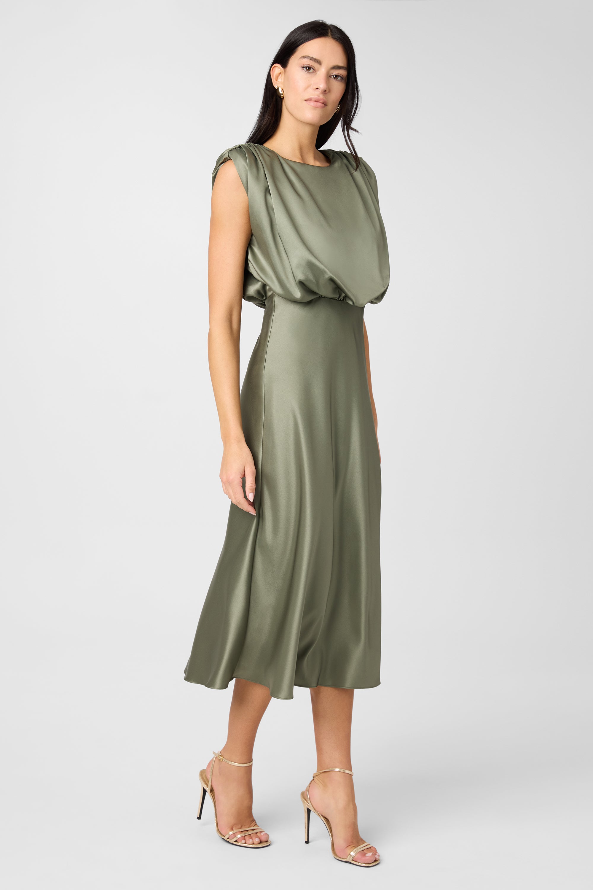 Flora Silk Midi Dress
